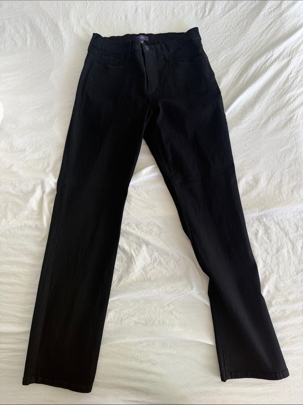 NYDJ Black Straight-Leg Jeans